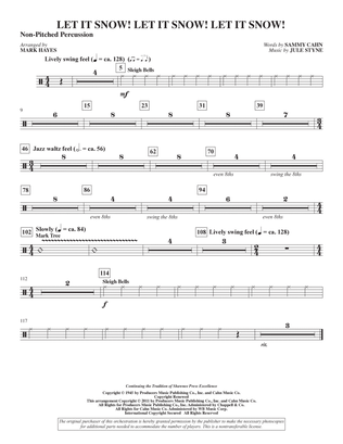 Let It Snow! Let It Snow! Let It Snow! (arr. Mark Hayes) - Non-Pitched Percussion