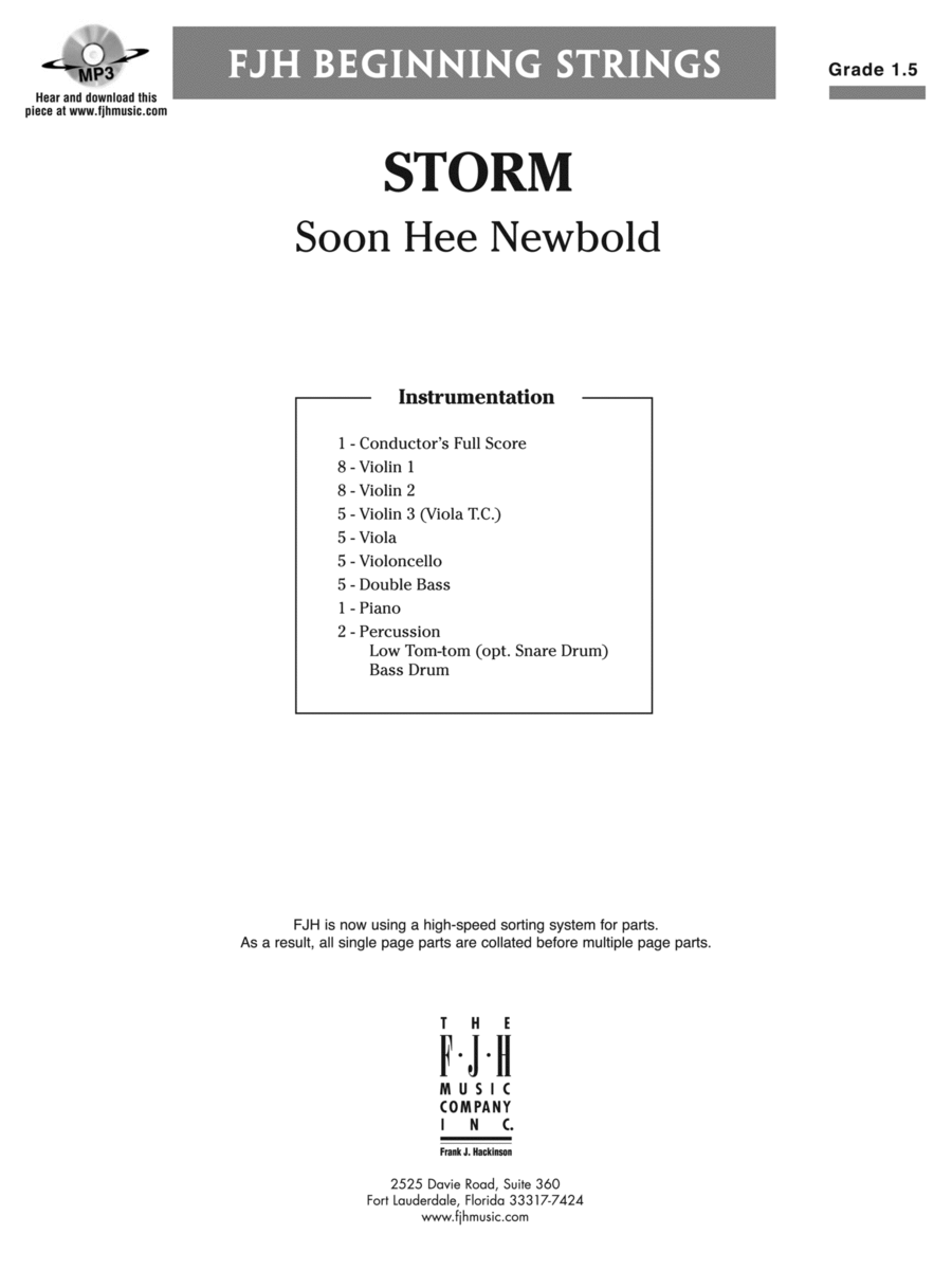 Storm: Score String Orchestra scores gallery preview page 1