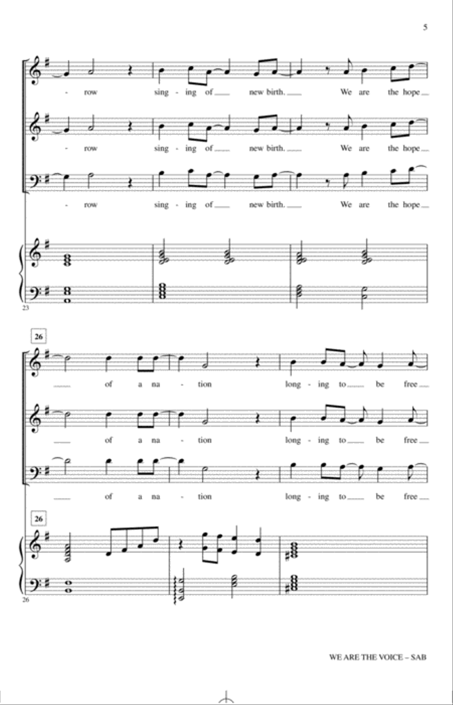 We Are The Voice We Are The Voice 3-Part scores gallery preview page 3