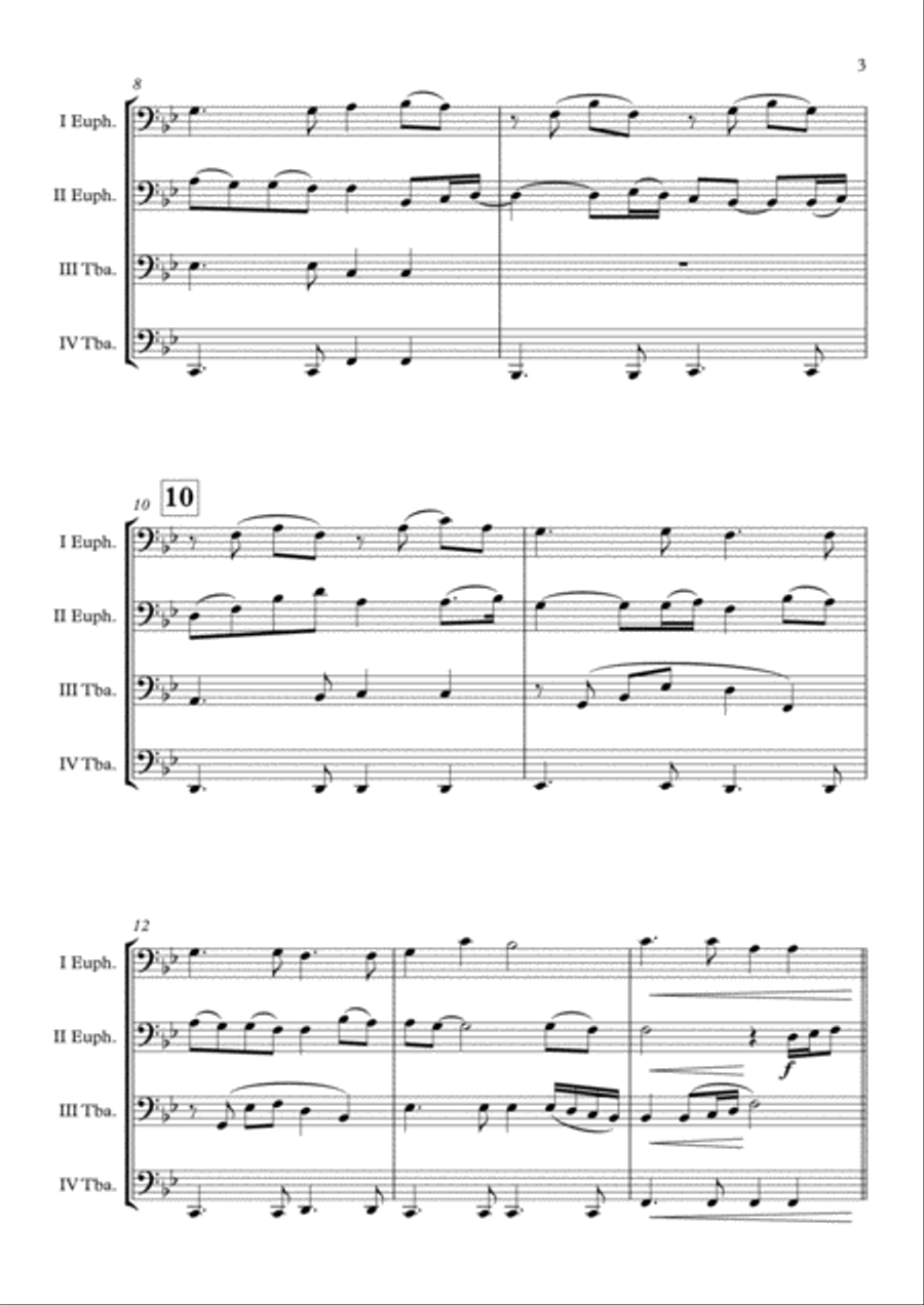 Happy New Year Brass Quartet scores gallery preview page 4
