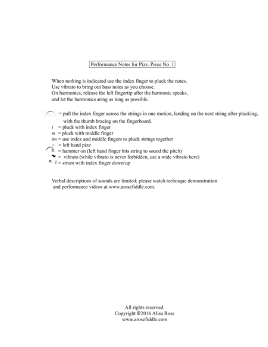 Fiddle Caprices and Pizzicato Pieces: six virtuosic studies for solo violin image number null