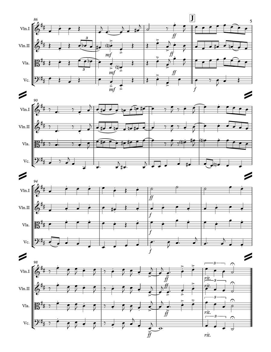 A Holly Jolly Christmas String Quartet scores gallery preview page 6