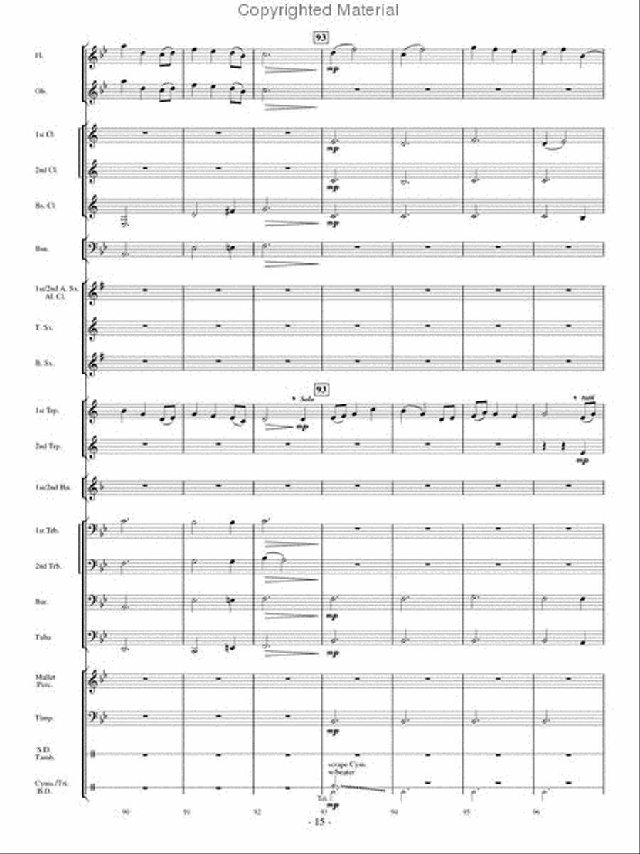 Aspen Overture Aspen Overture Concert Band scores gallery preview page 14