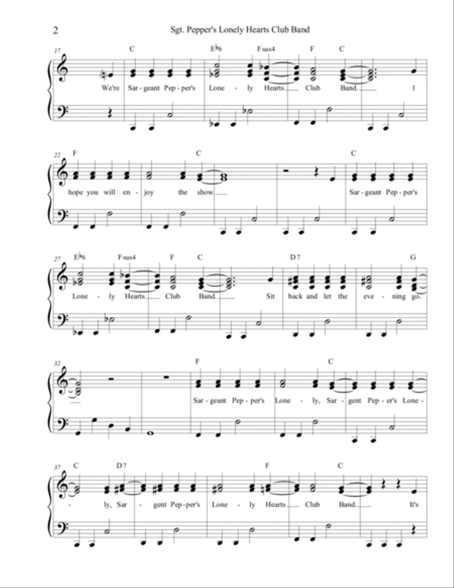 Sgt. Pepper's Lonely Hearts Club Band Voice scores gallery preview page 2