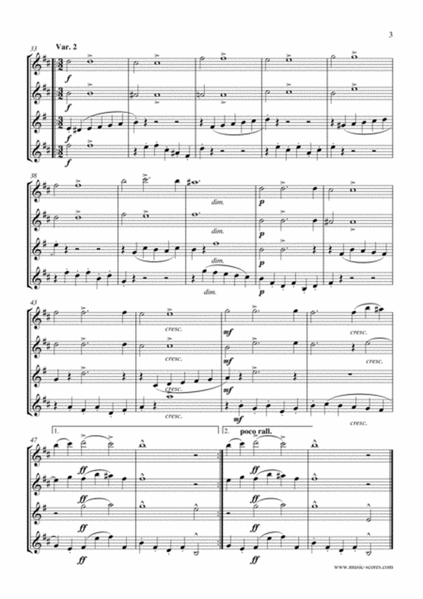 Sarabande - Sax Quartet - D minor image number null