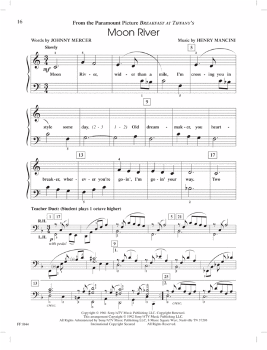 Moon River Piano Method scores gallery preview page 1