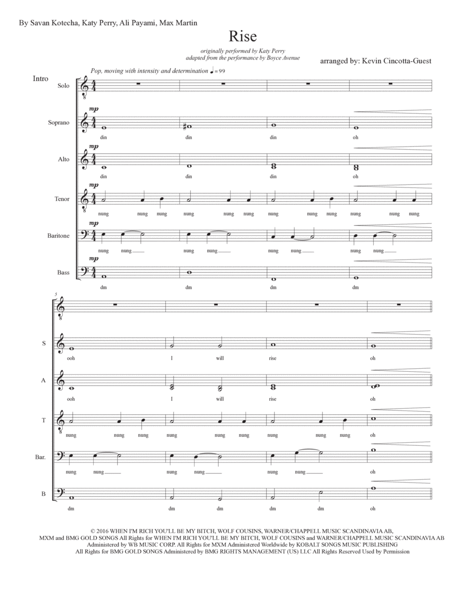 Rise 4-Part scores gallery preview page 1