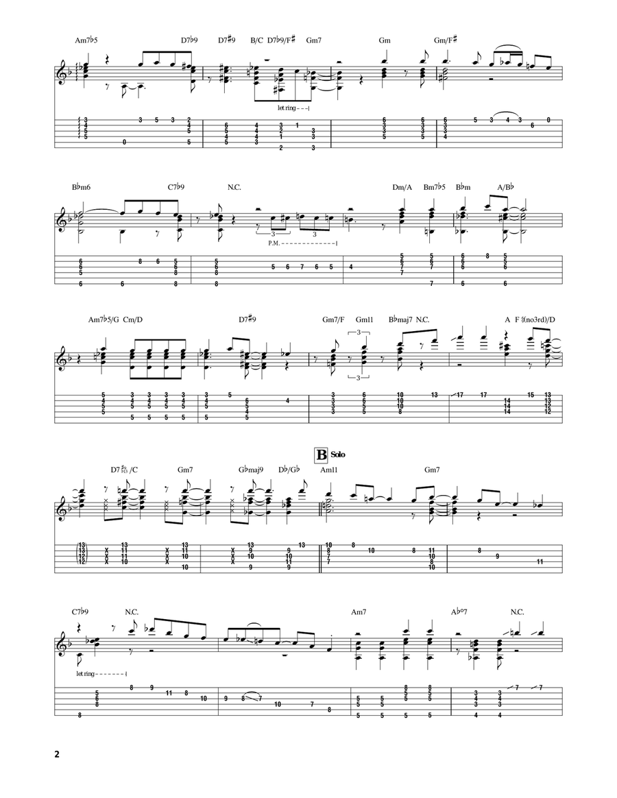 Bye Bye Blackbird Bye Bye Blackbird Electric Guitar scores gallery preview page 2