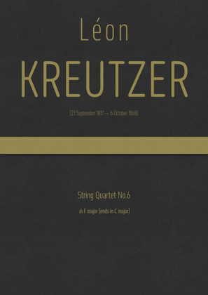 Kreutzer - String Quartet No.6 in F major (ends in C major)