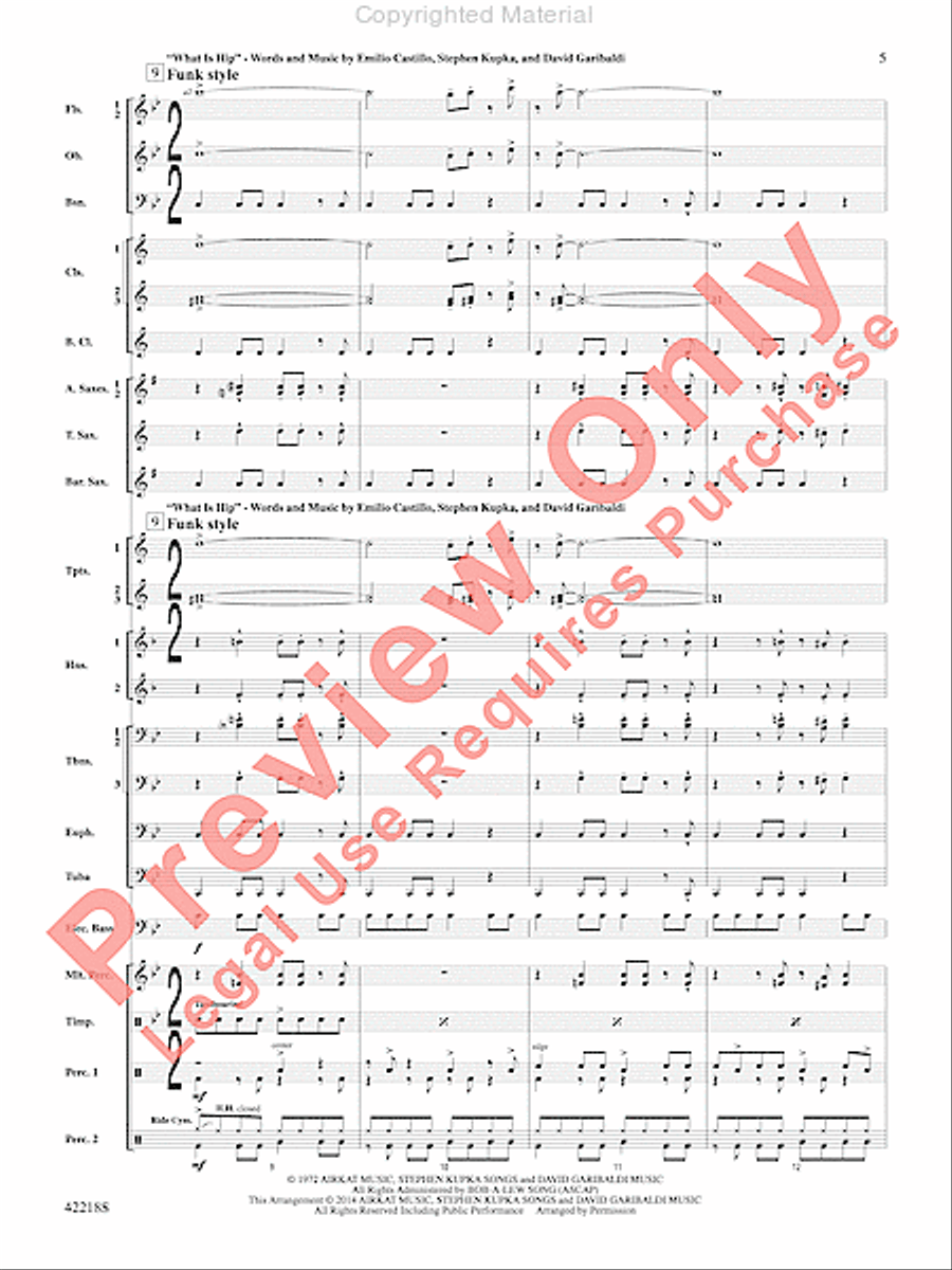 Tower of Power Greatest Hits Concert Band scores gallery preview page 4