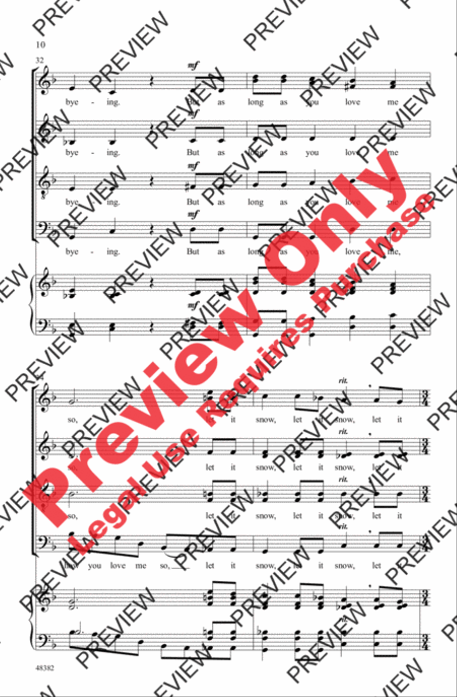 Let It Snow! Let It Snow! Let It Snow! 4-Part scores gallery preview page 10