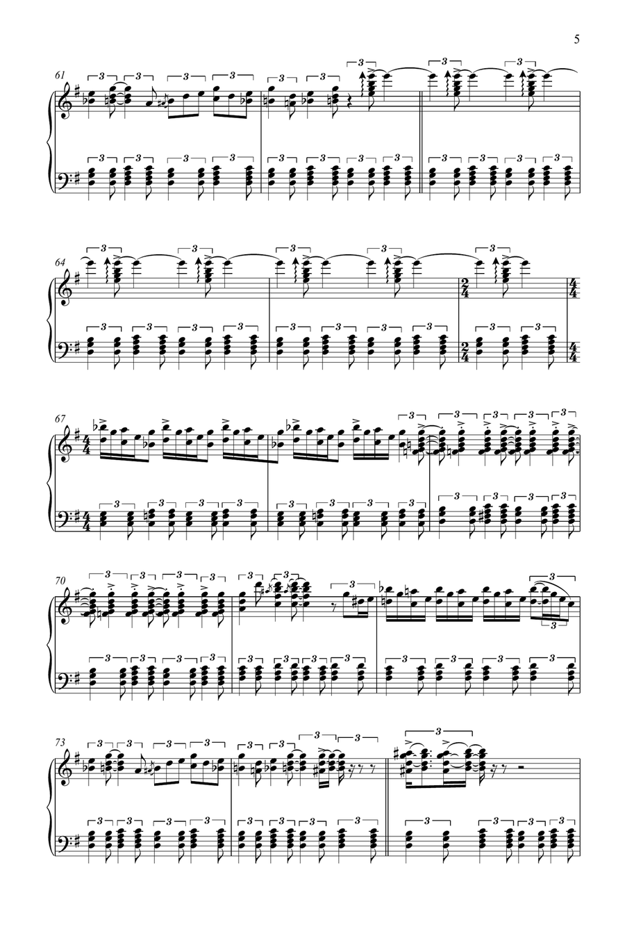 Honky Tonk Train (honky Tonk Train Blues) Piano Solo scores gallery preview page 5