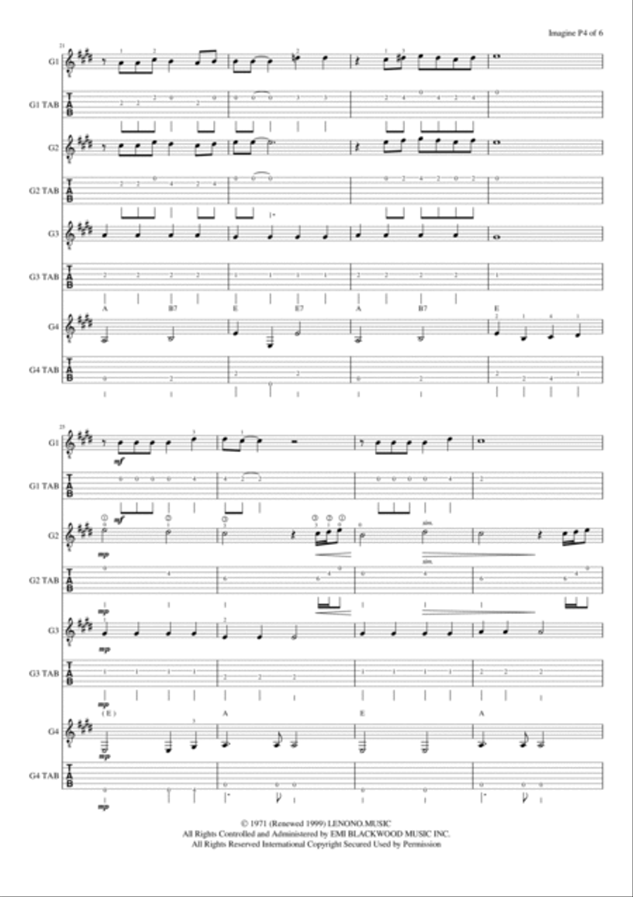 Imagine Guitar Ensemble scores gallery preview page 4