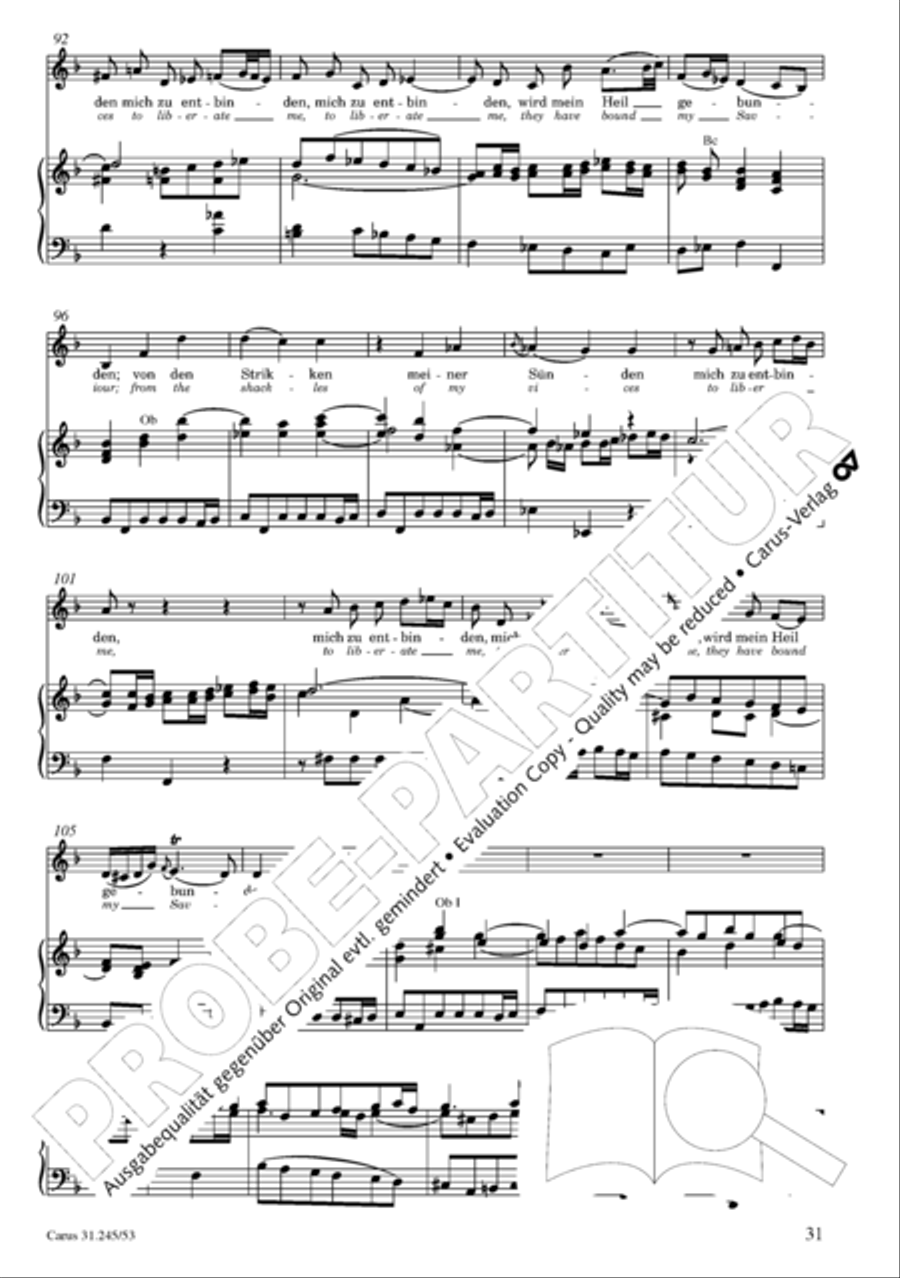 St. John Passion (Johannes-Passion) 4-Part scores gallery preview page 32