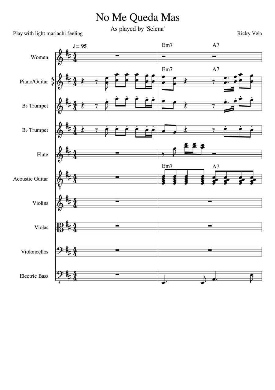 No Me Queda Mas Piano, Vocal scores gallery preview page 1