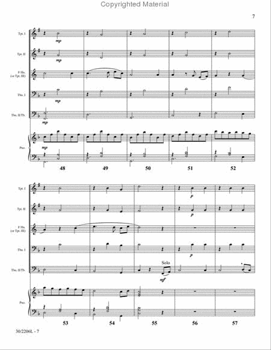 When I Can Read My Title Clear Brass Ensemble scores gallery preview page 8