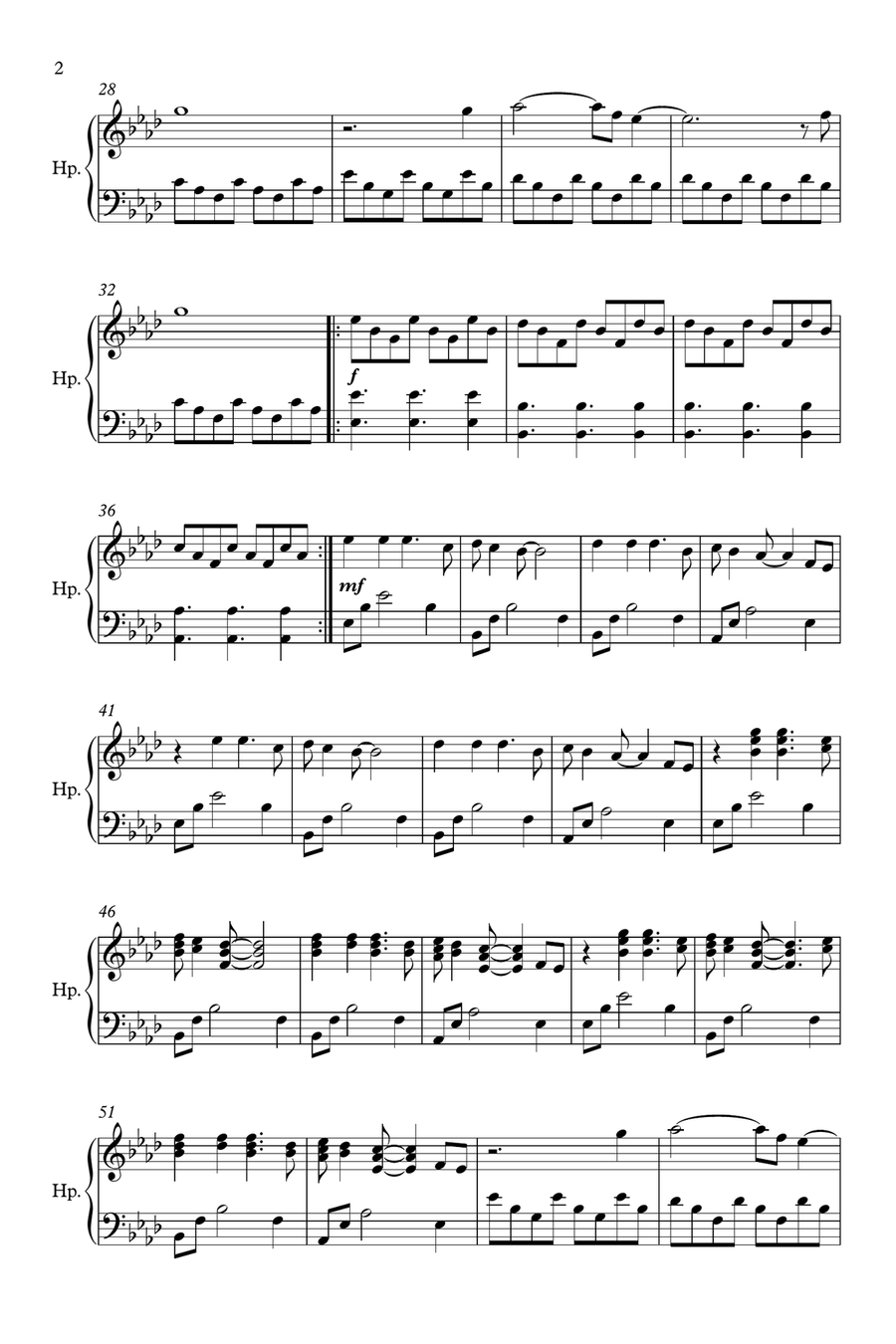 Clocks Harp scores gallery preview page 2