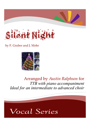 Silent Night - TTB and piano with FREE BACKING TRACK to sing along!