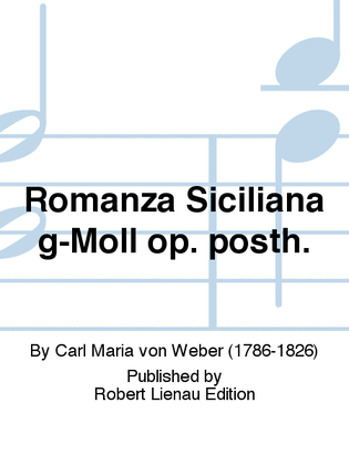 Romanza Siciliana g-Moll op. posth.
