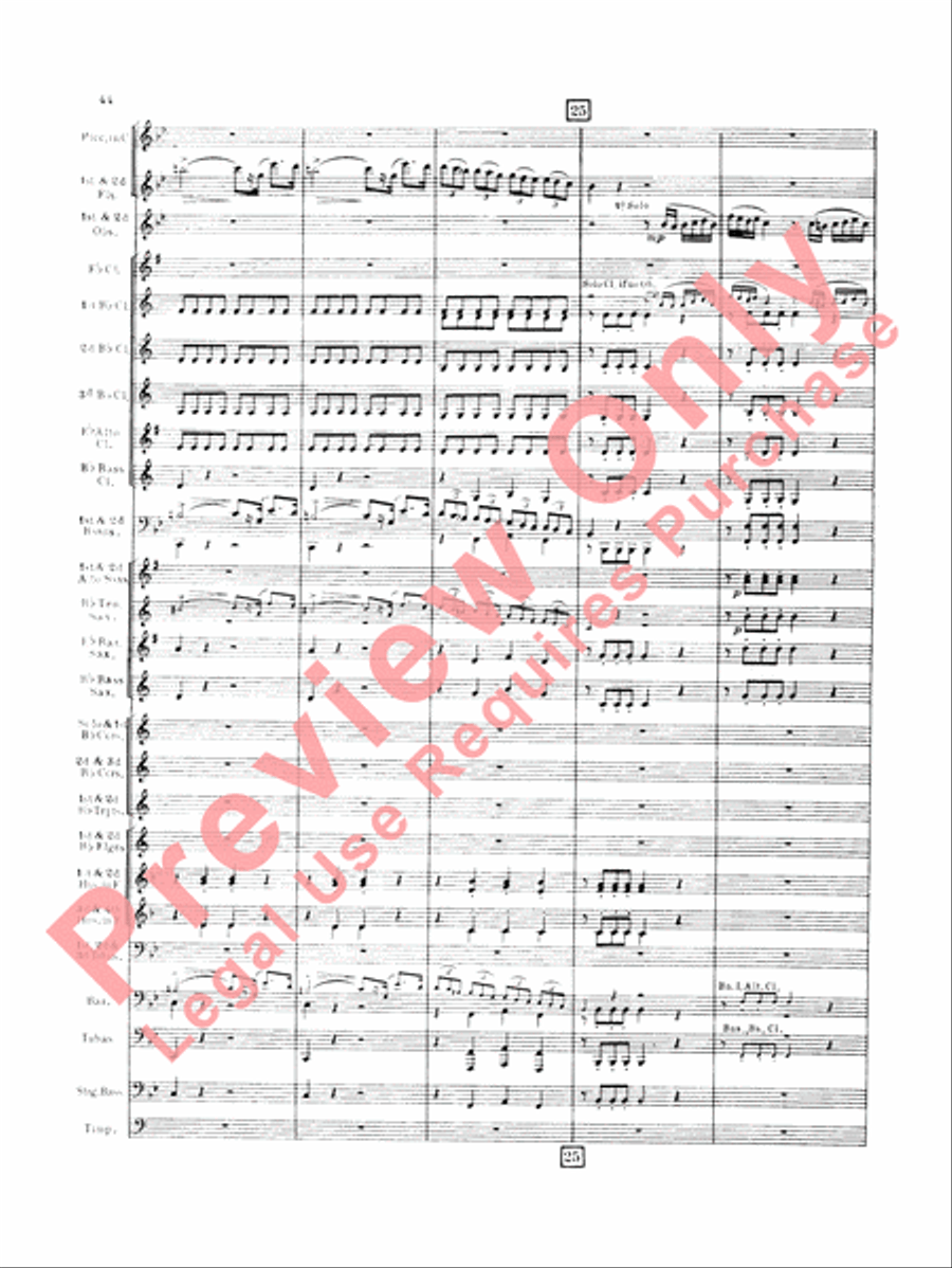 Italian in Algiers (Overture) Concert Band scores gallery preview page 47