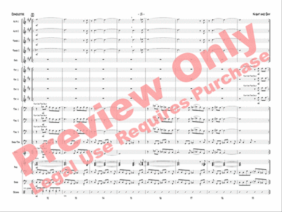Night and Day Night and Day Jazz Ensemble scores gallery preview page 16