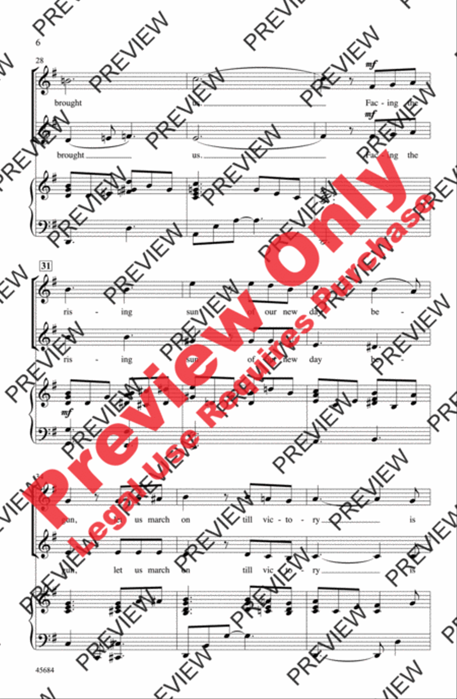 Lift Every Voice and Sing 2-Part scores gallery preview page 5