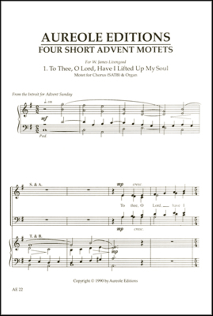 To Thee, O Lord, Have I Lifted Up My Soul 4-Part scores gallery preview page 1