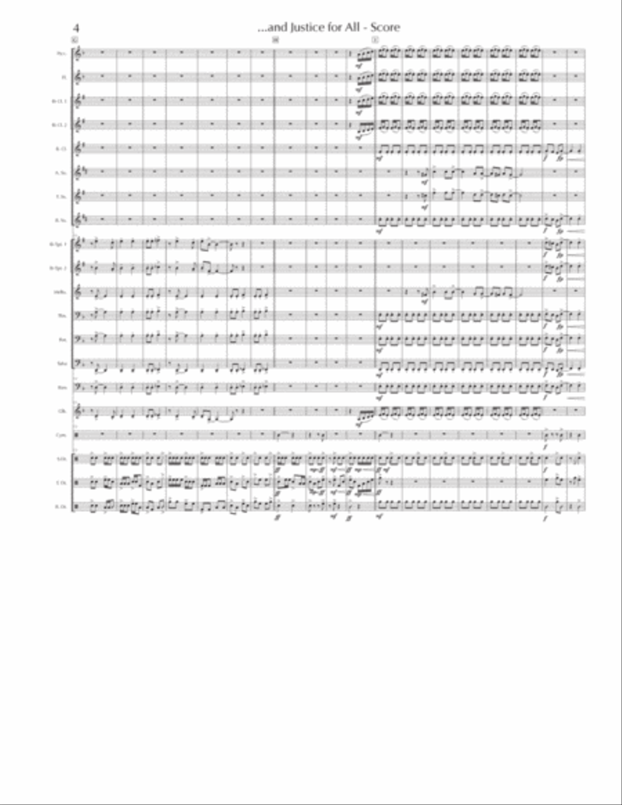 ...and Justice For All ...and Justice For All Marching Band scores gallery preview page 4