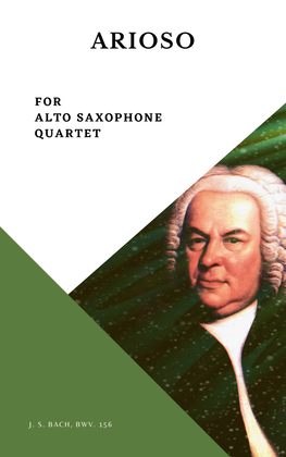 Book cover for Arioso Bach Alto Saxophone Quartet