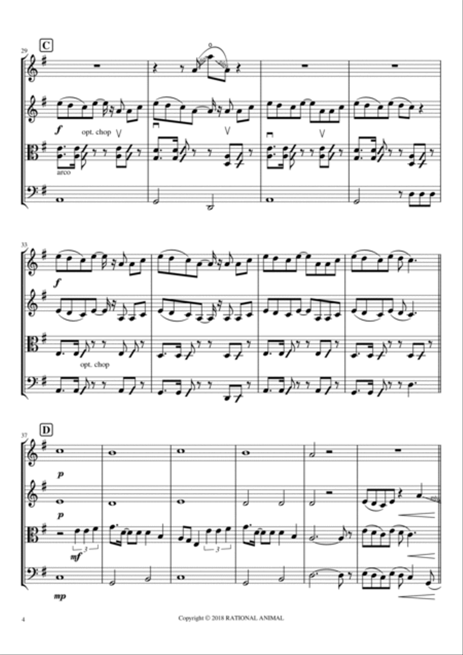 Getaway Getaway String Quartet scores gallery preview page 4