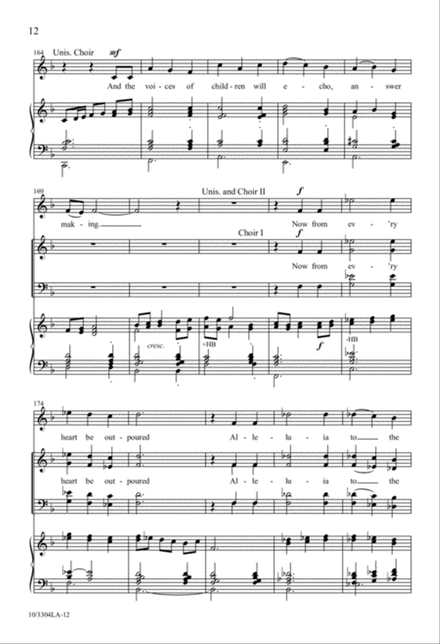 A Song We Raise A Song We Raise 4-Part scores gallery preview page 12