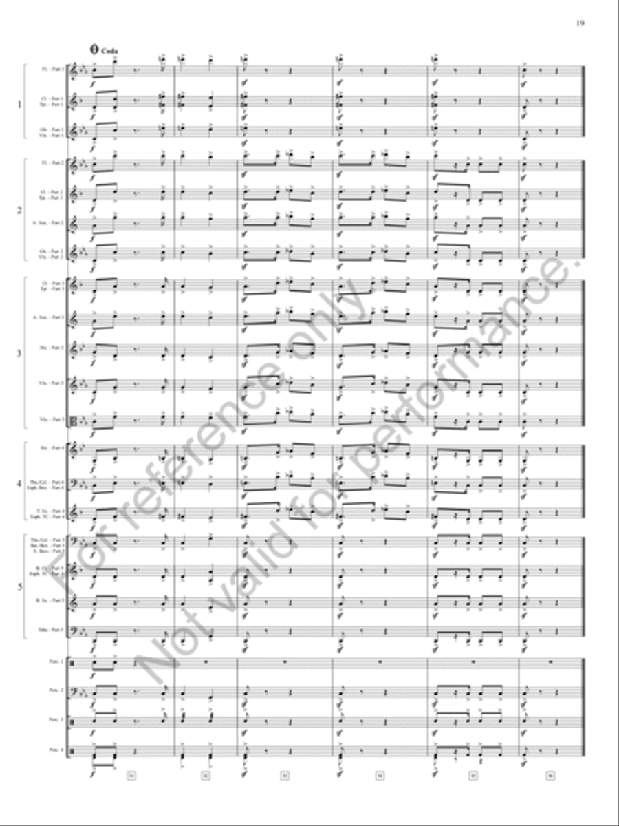 Zia, Zia! Zia, Zia! Concert Band scores gallery preview page 20