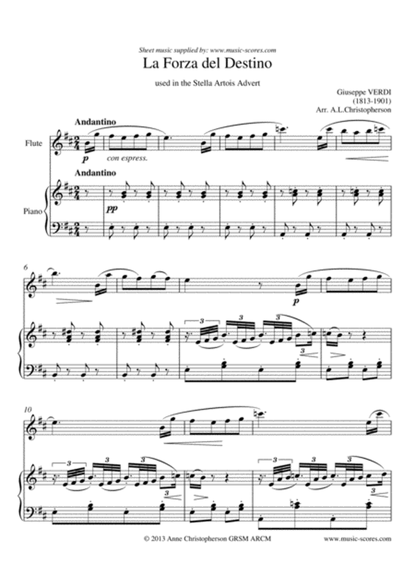 Forza del Destino - Flute & Piano image number null