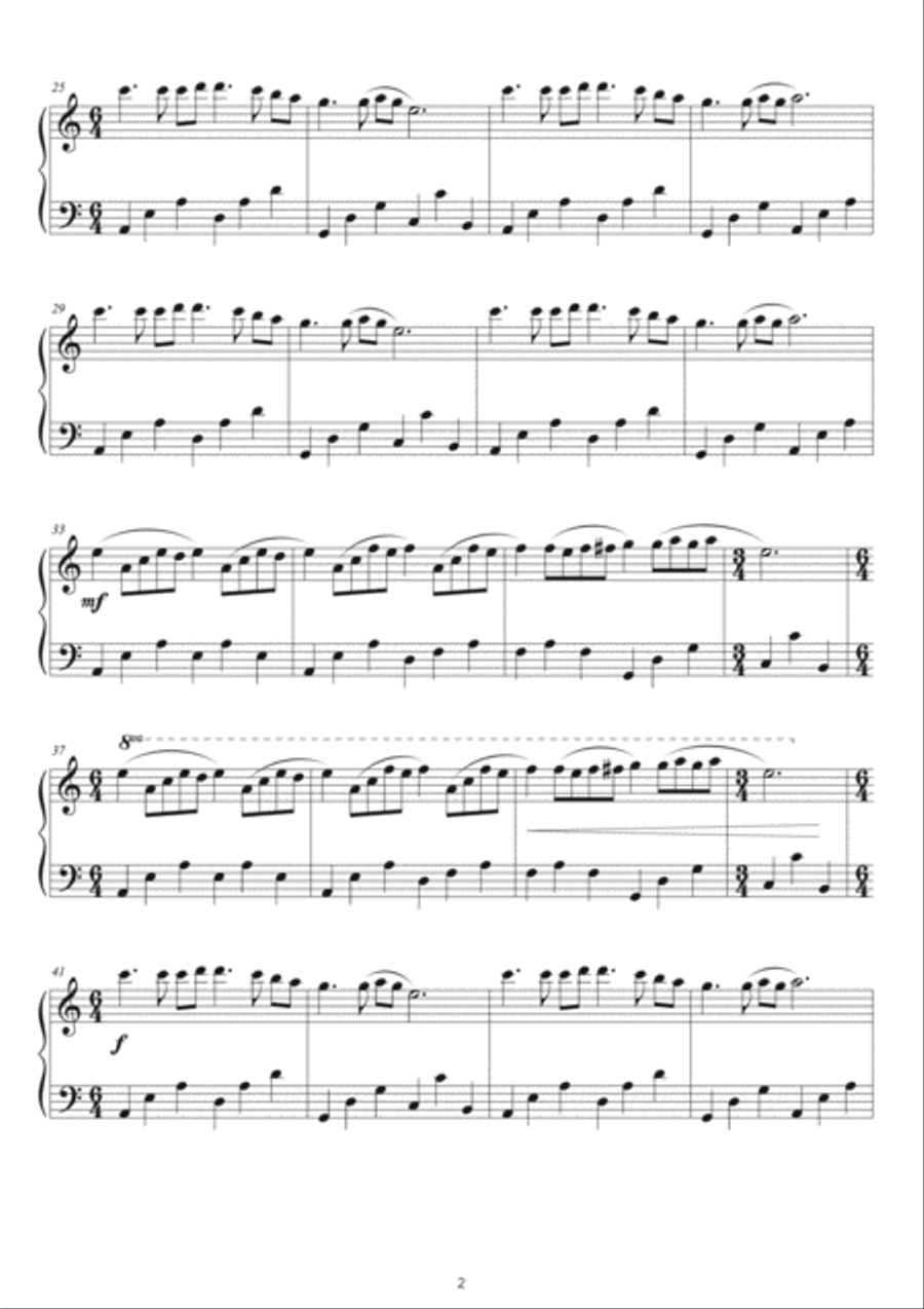 Mariage D'amour Mariage D'amour Piano Solo scores gallery preview page 2