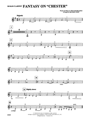 Fantasy on "Chester": B-flat Bass Clarinet