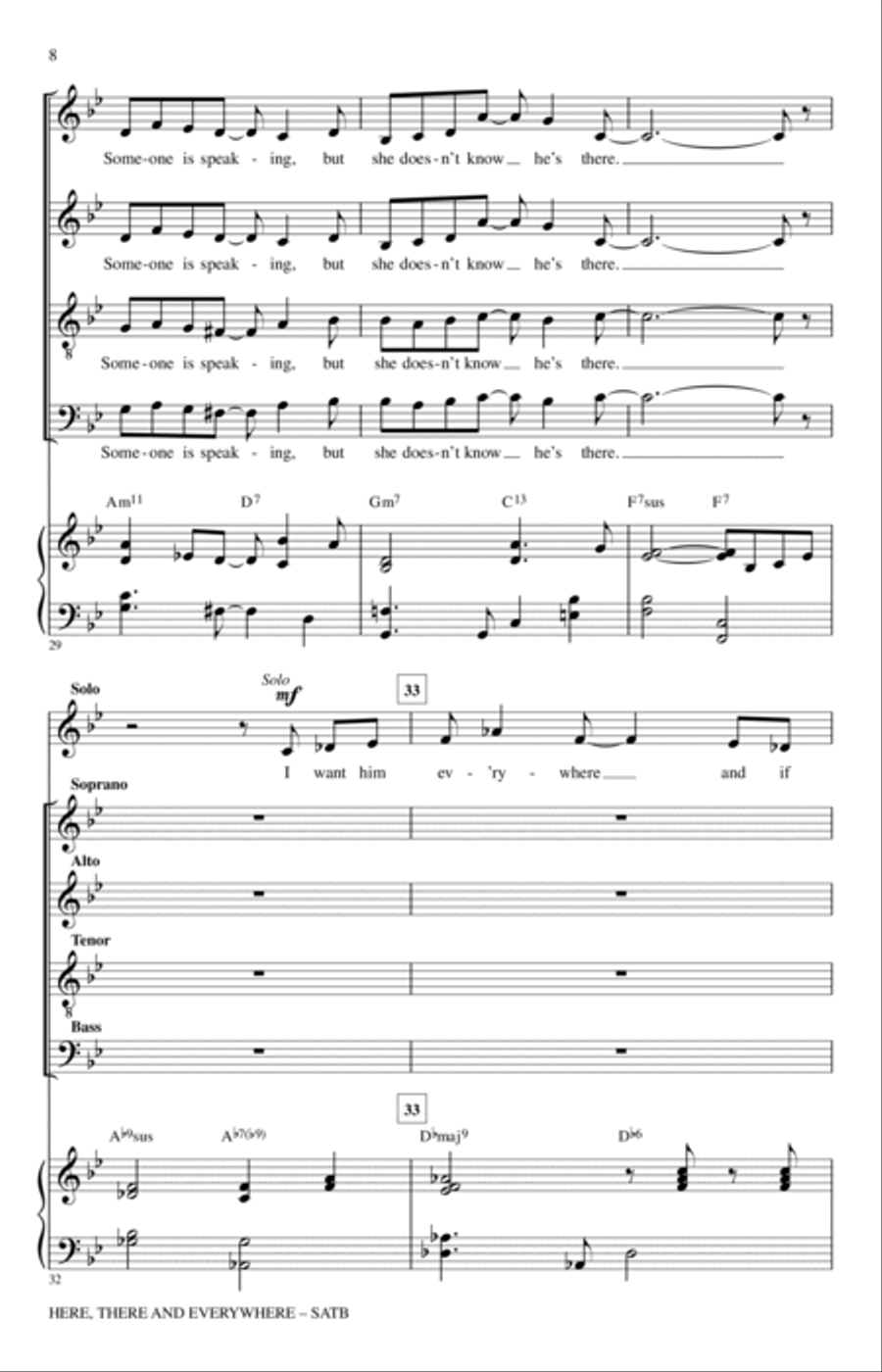 Here, There And Everywhere 4-Part scores gallery preview page 6