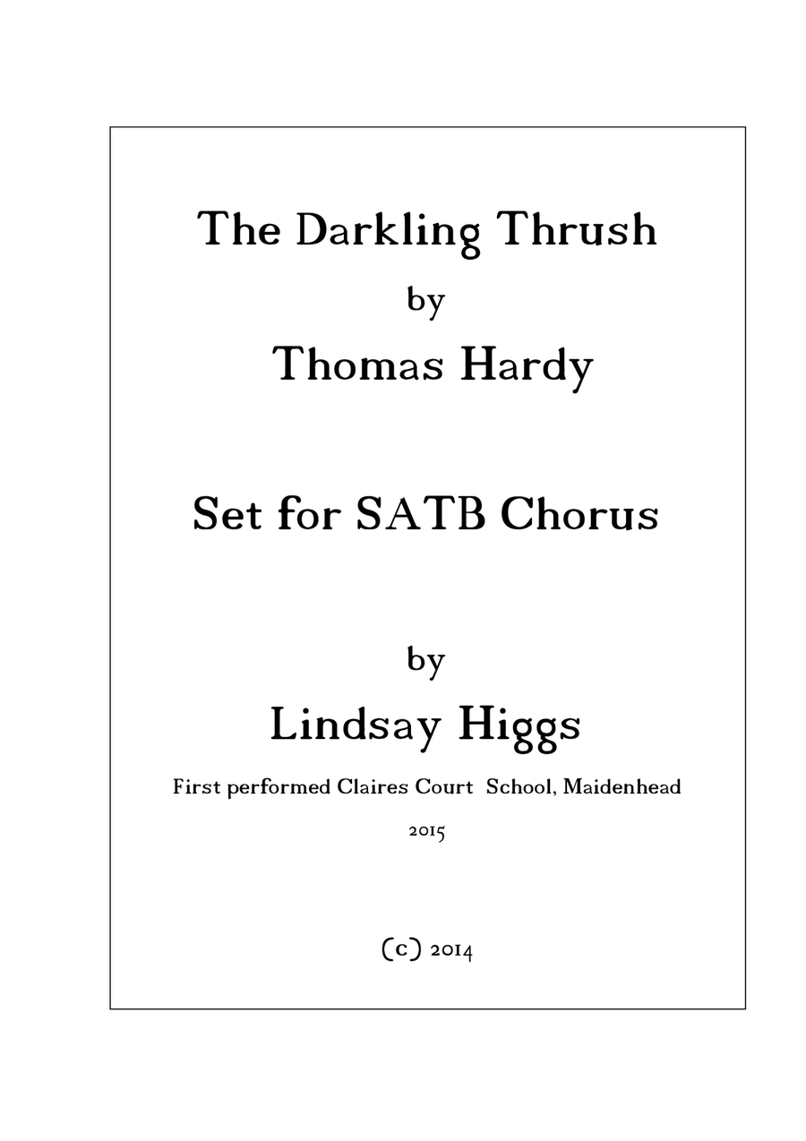 The Darkling Thrush The Darkling Thrush 4-Part scores gallery preview page 2