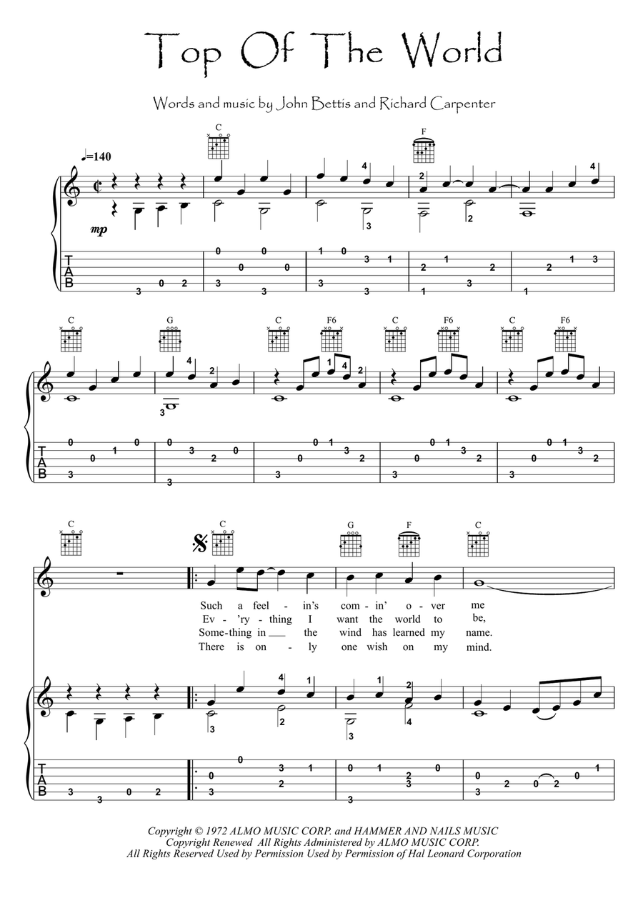 Top Of The World Top Of The World Flute scores gallery preview page 1