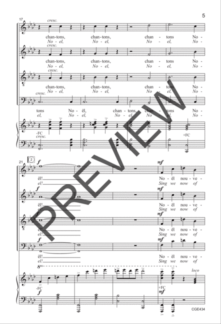 Chantons Noel (SATB) Chantons Noel (SATB) 4-Part scores gallery preview page 4