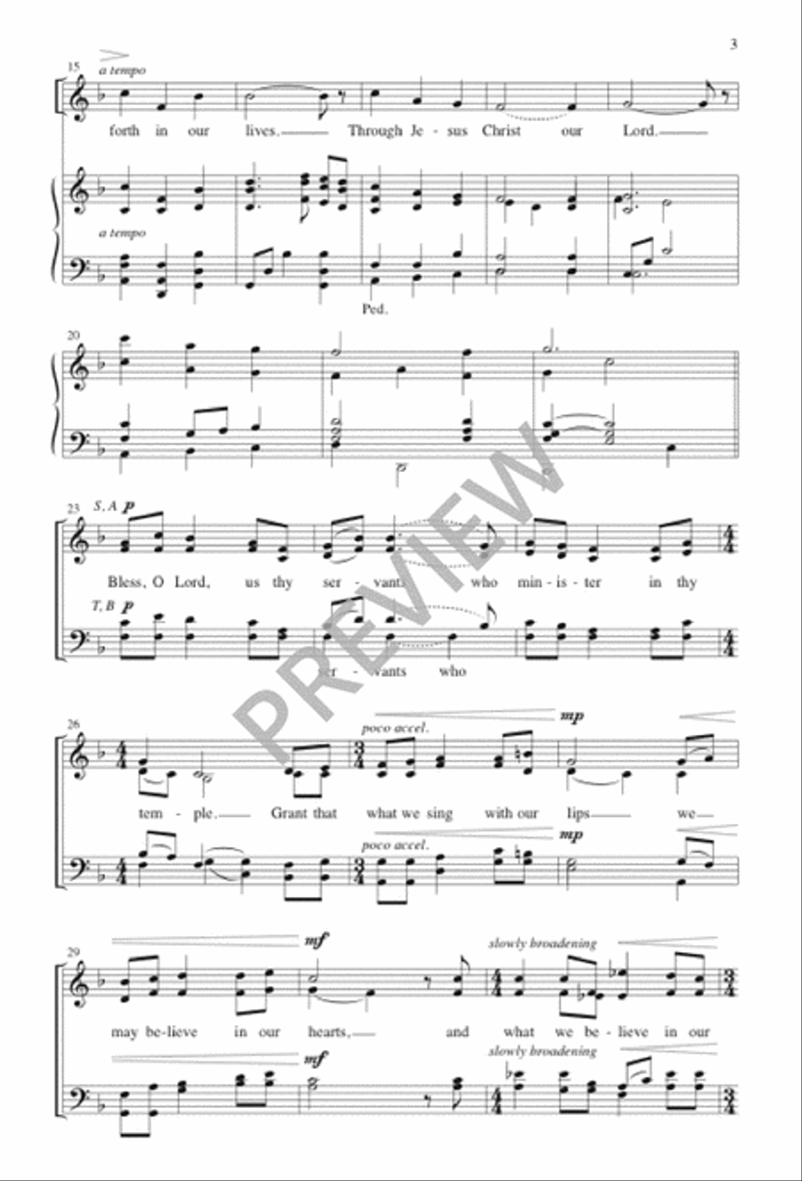Choristers' Prayer 4-Part scores gallery preview page 4
