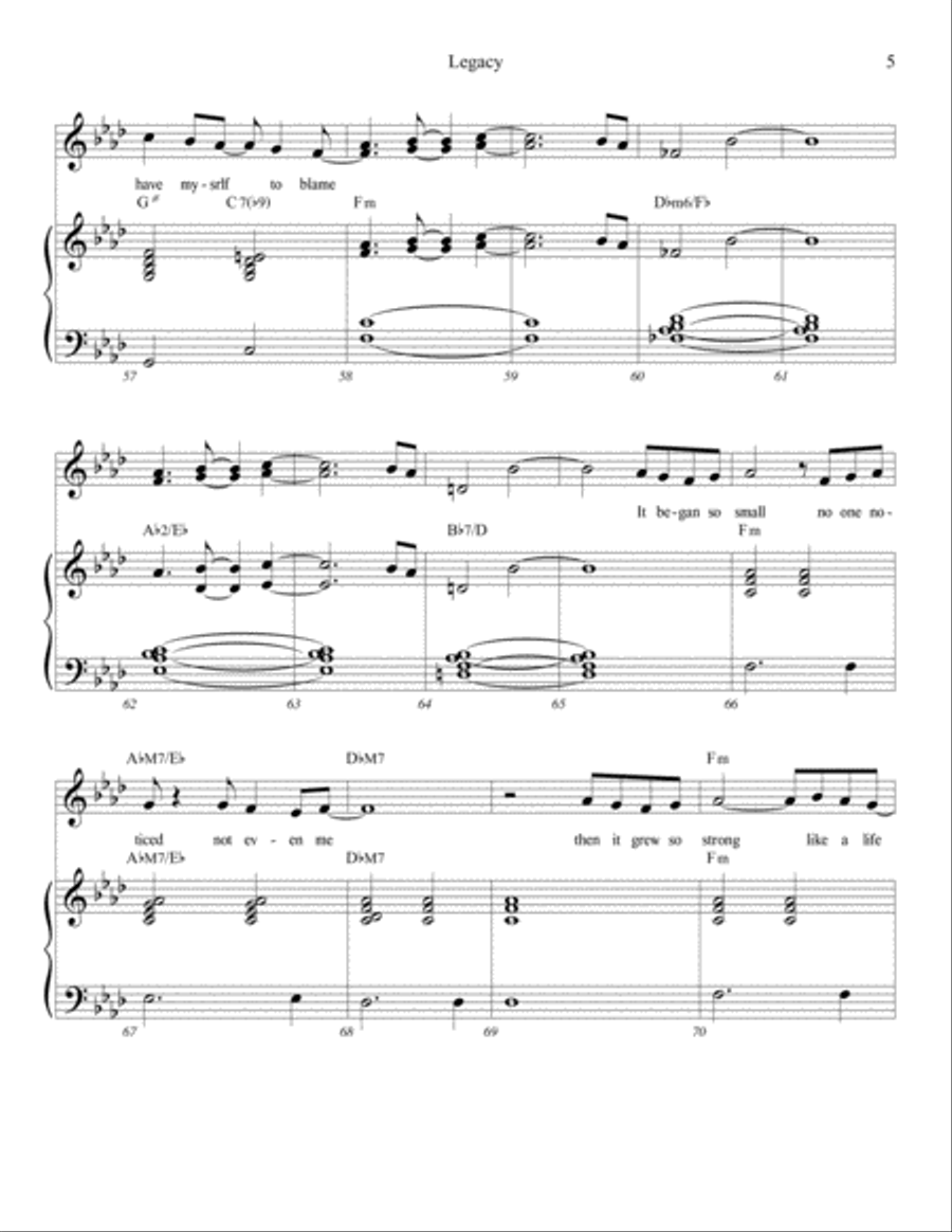 Legacy from the musical Ben & Jake Voice scores gallery preview page 5