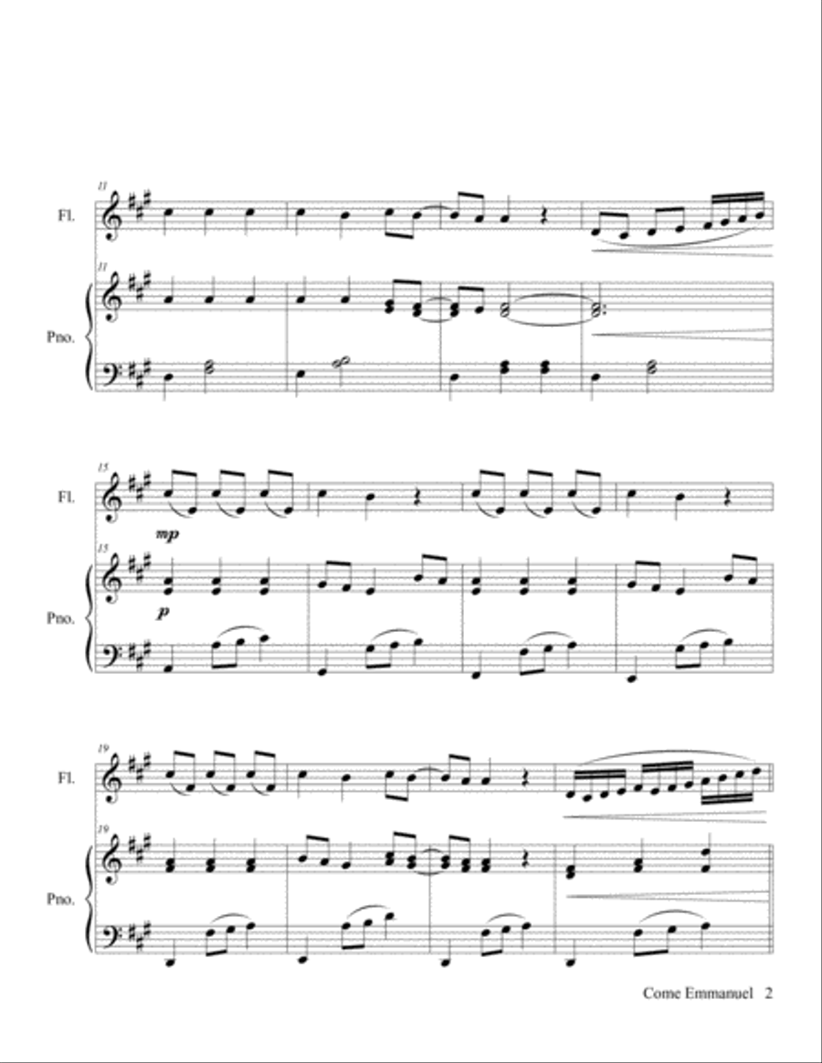 Come Emmanuel Come Emmanuel Flute Solo scores gallery preview page 3