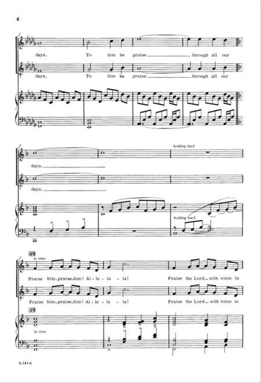 Praise Him, Alleluia 2-Part scores gallery preview page 6