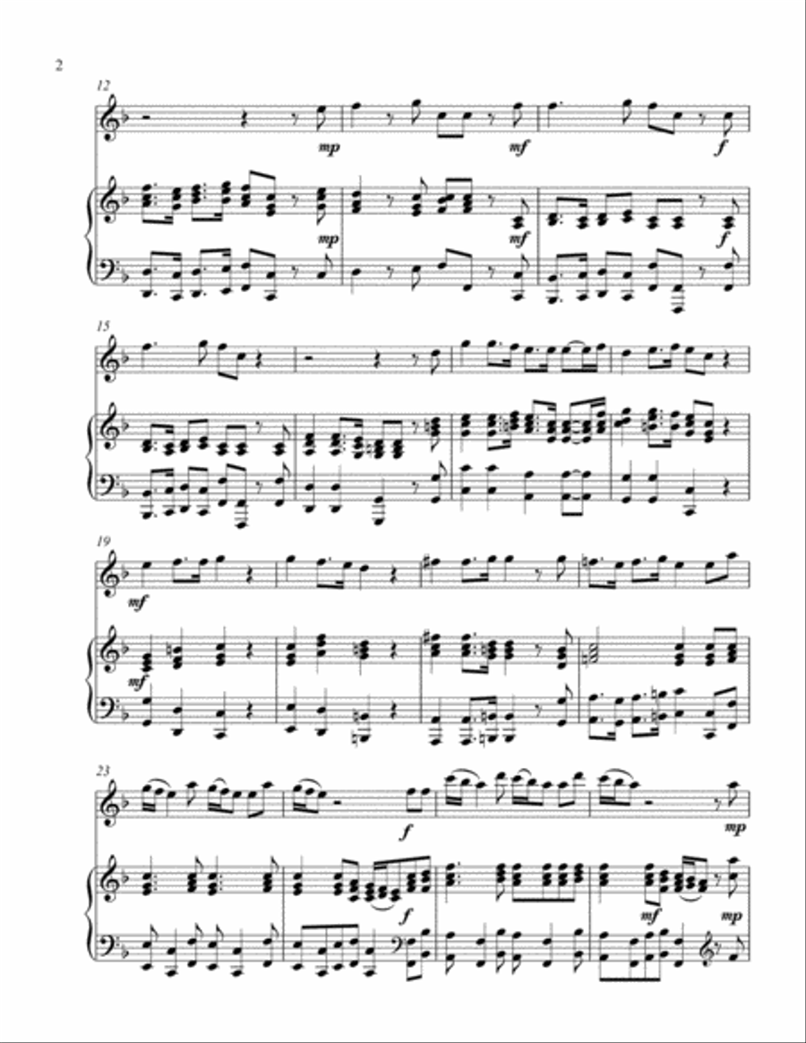 Lift Up Ye Heads O Ye Gates (treble C instrument solo) Piccolo scores gallery preview page 3