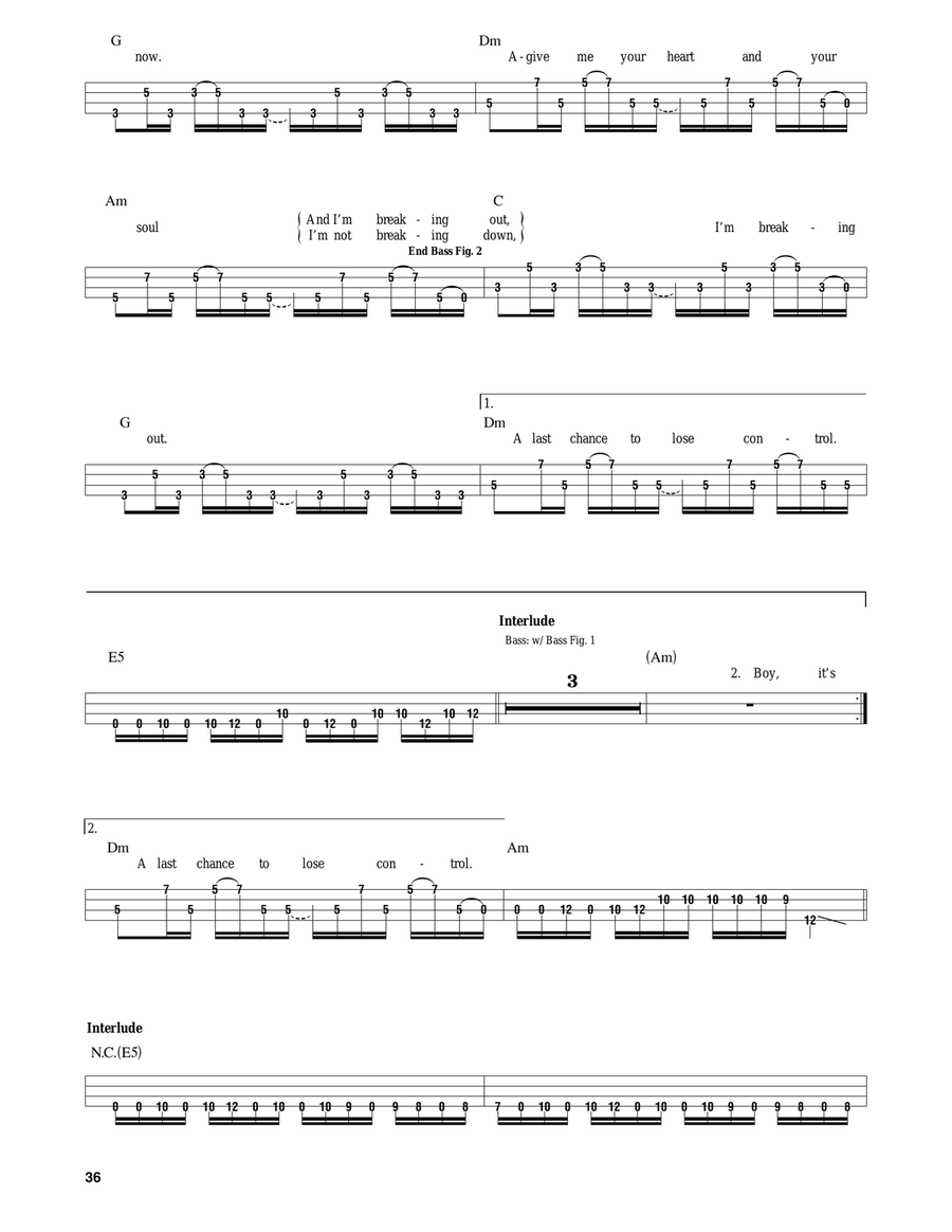Hysteria Hysteria Bass Guitar scores gallery preview page 2