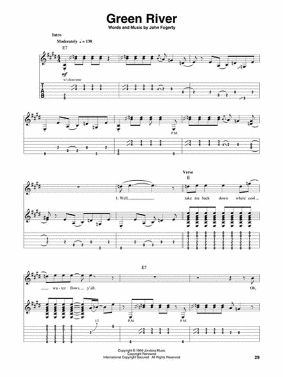 Creedence Clearwater Revival Guitar Tablature scores gallery preview page 6