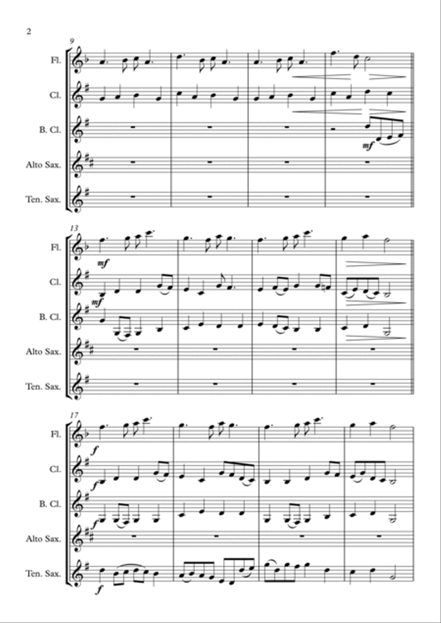 Suo Gân Suo Gân Small Ensemble scores gallery preview page 2