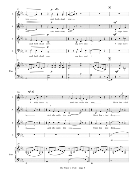 The Water is Wide (SATB choir and piano) image number null