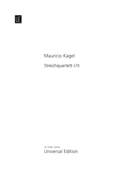 Mauricio Kagel: String Quartet I/II, Score