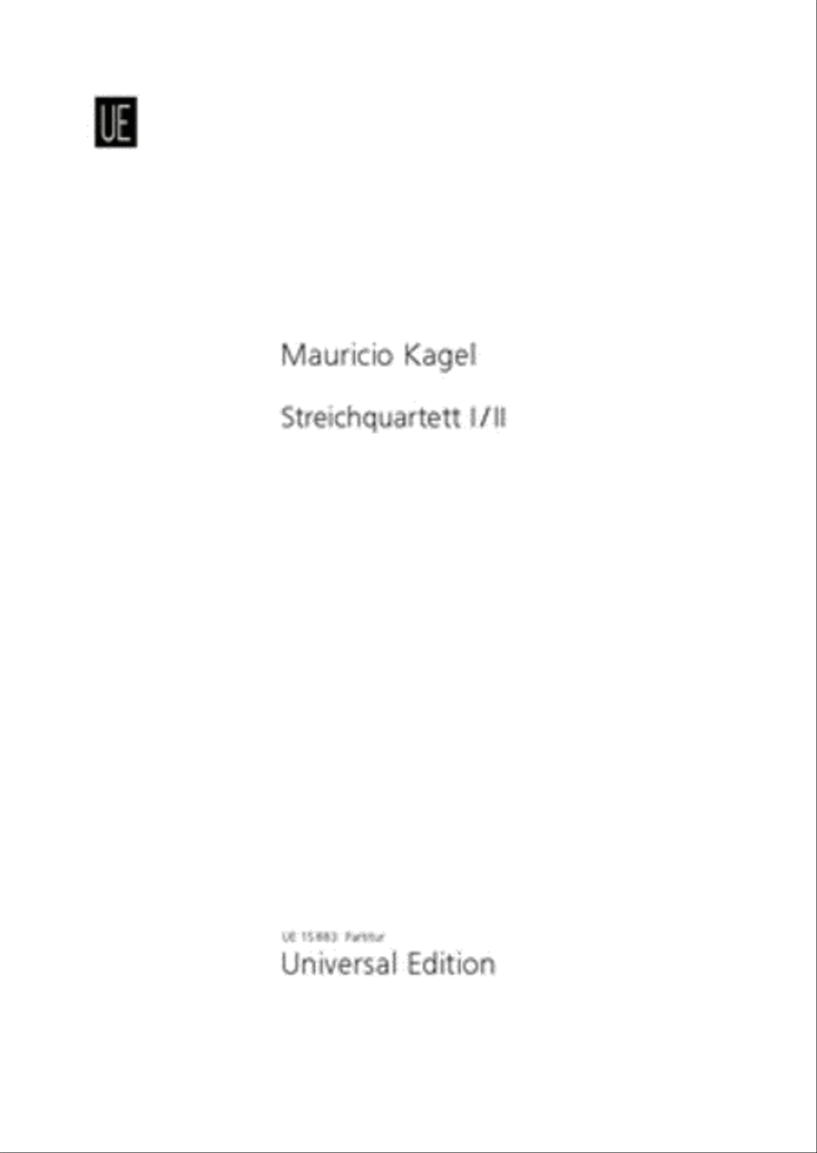 String Quartet I/Ii, Score